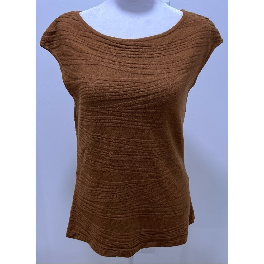 Venini Brown Short Sleeve Blouse